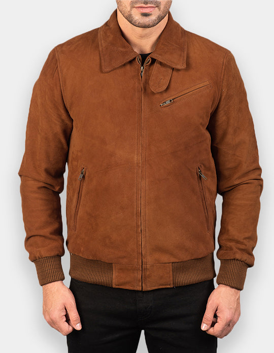 Biker Style Suede Jacket for Men